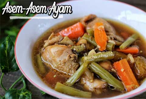 resep asem asem ayam buncis