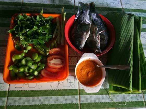 bahan dan bumbu pepes ikan nila