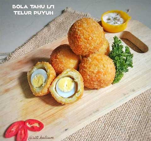 resep bola bola tahu isi telur puyuh