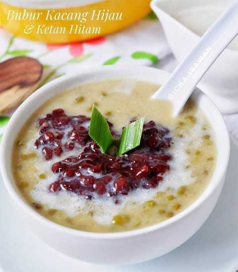 resep bubur kacang hijau ketan hitam