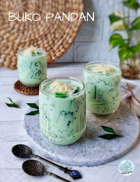 Resep Buko Pandan Enak dan Menyegarkan, Dijamin Nagih 1 resep buko pandan