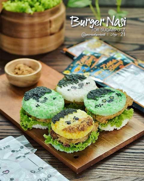 Resep Burger Nasi Ide Bekal Unik Agar Tidak Bosan 1 resep burger nasi