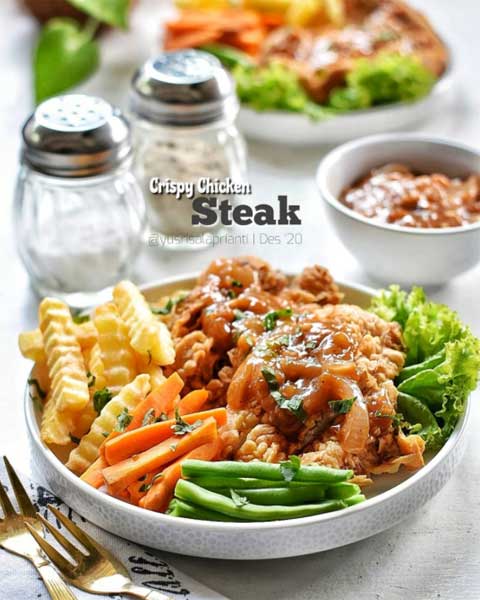 Resep Crispy Chicken Steak ala Restoran Enak dan Lezat 1 crispy chicken steak