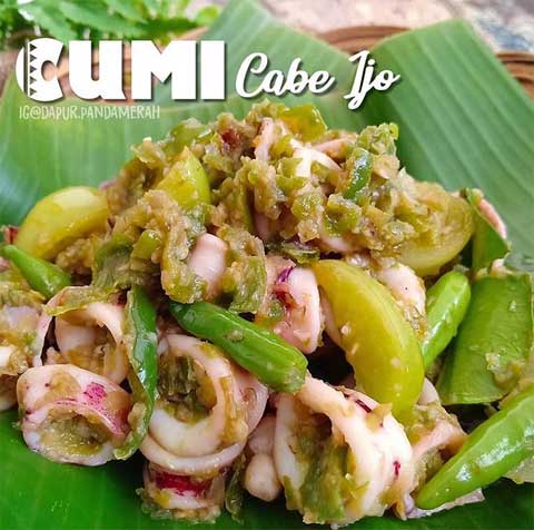 Resep Cumi Cabe Ijo Simpel Praktis dan Lezat 3 resep cumi cabe ijo