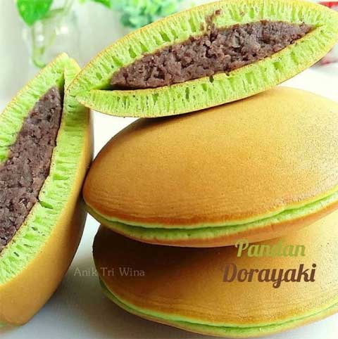 resep dorayaki pandan