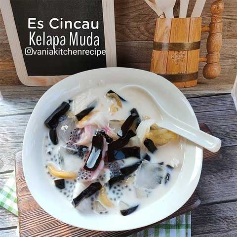 resep es cincau kelapa muda