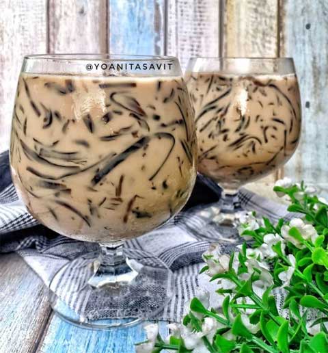 resep es cincau susu