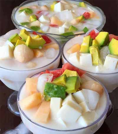 resep es pudding buah