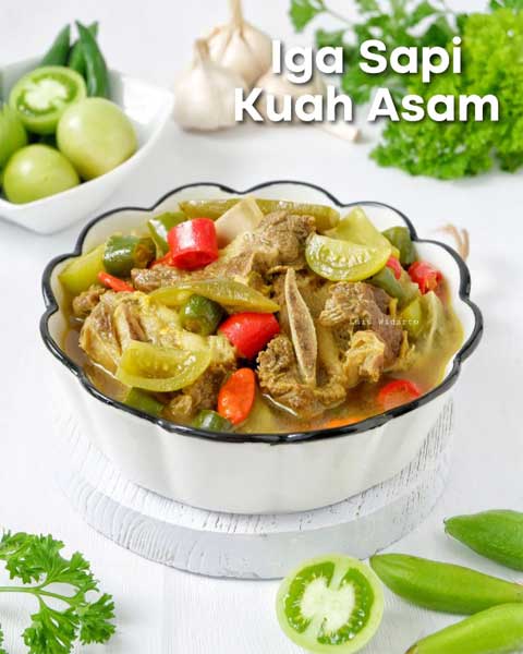 Resep Iga Sapi Kuah Asam, Segar dan Lezat Menggugah Selera 1 iga sapi kuah asam