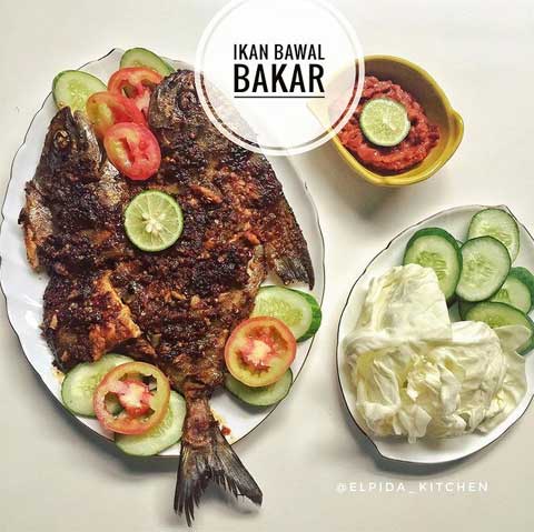 Resep Ikan Bakar Teflon Praktis Enak dan Lezat 2 ikan bawal bakar teflon