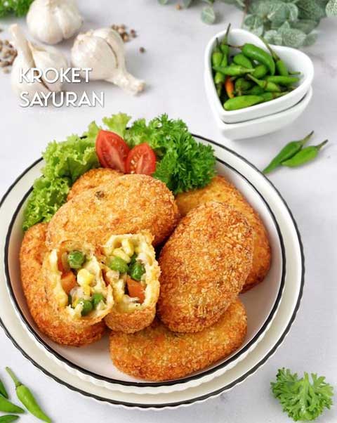 Resep Kroket Isi Sayuran Renyah Gurih dan Mudah Cara Membuatnya 1 resep kroket isi sayuran