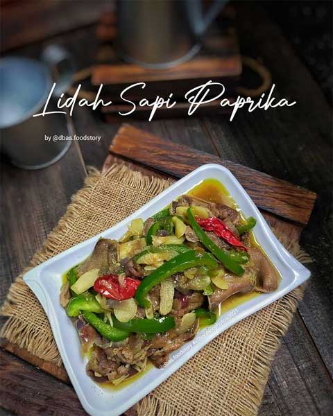 resep lidah sapi paprika