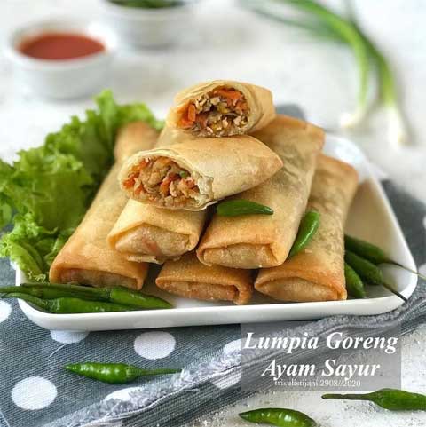 Resep Lumpia Goreng Isi Ayam dan Sayur Spesial Enak dan Gurih 1 resep lumpia goreng