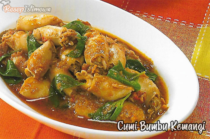 Menu 5: Cumi Bumbu Kemangi dan Gulai Cubadak 1 Cumi Bumbu Kemangi