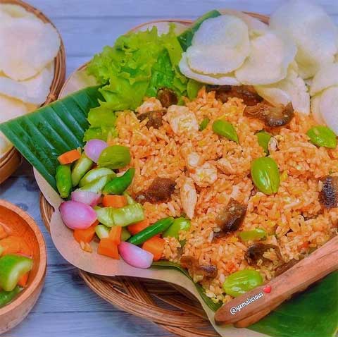 resep nasi goreng pete ampela ayam