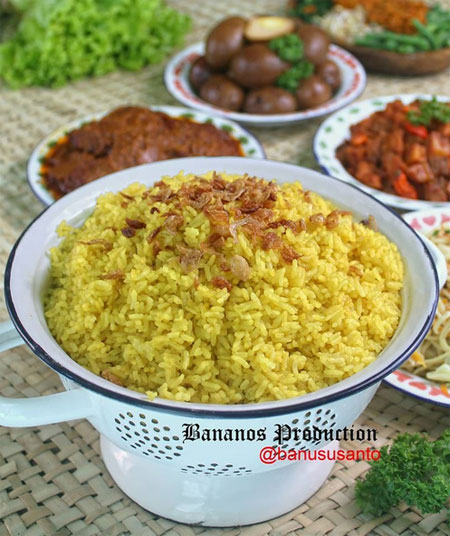 Resep dan Cara Membuat Nasi Kuning Enak Gurih dan Praktis 2 resep nasi kuning sederhana