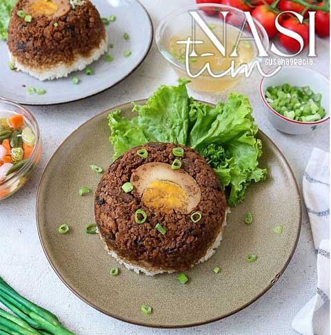 Nasi Tim Ayam Jamur Resep Masakan yang Lembut dan Gurih 1 nasi tim ayam jamur