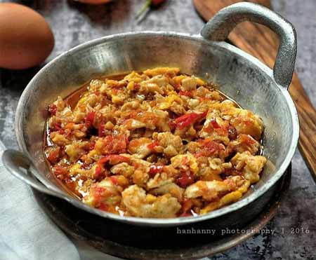 resep orak arik telur pedas manis