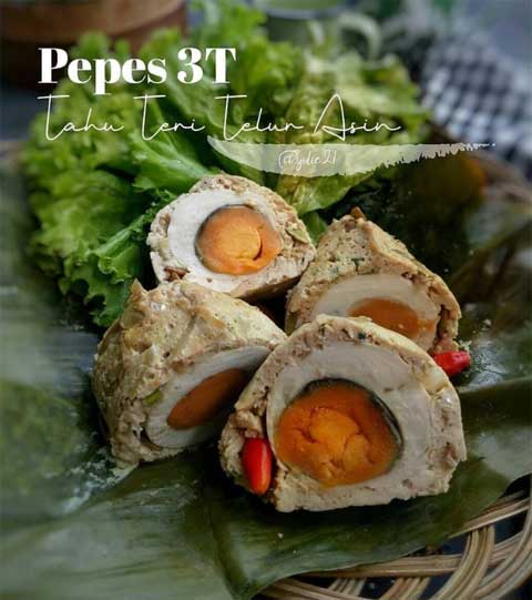 resep pepes tahu teri telur asin