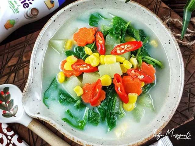 resep bobor bayam labu siam