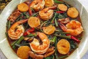 resep cah kangkung seafood