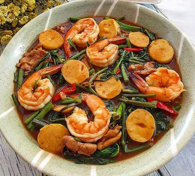 resep cah kangkung seafood