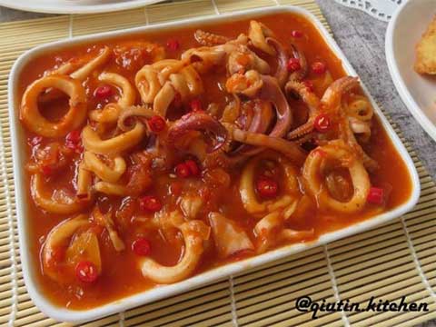 resep cumi asam manis