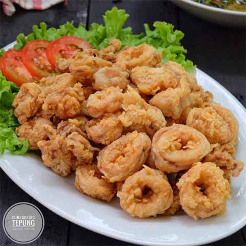 Resep Cumi goreng Tepung Super Renyah dan Tidak Alot 1 resep cumi goreng tepung