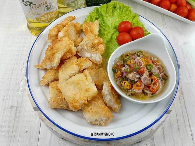 resep dori crispy sambal matah