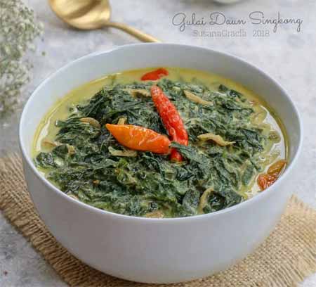 resep gulai daun singkong