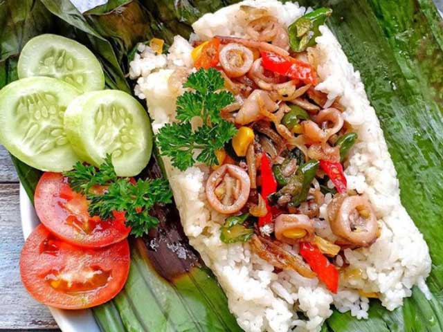 resep nasi bakar cumi asin