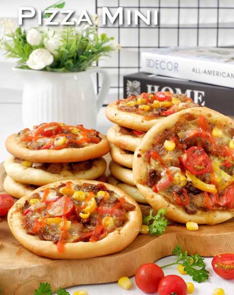 Resep Pizza Mini, Enak dan Lezat serta Mudah Dibuat 1 resep pizza mini