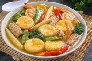 resep sapo tahu seafood