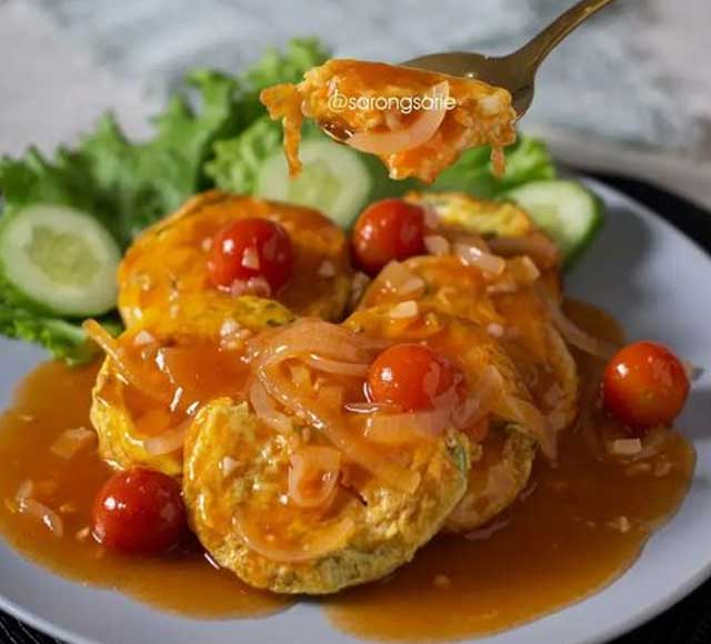 resep telur dadar asam manis