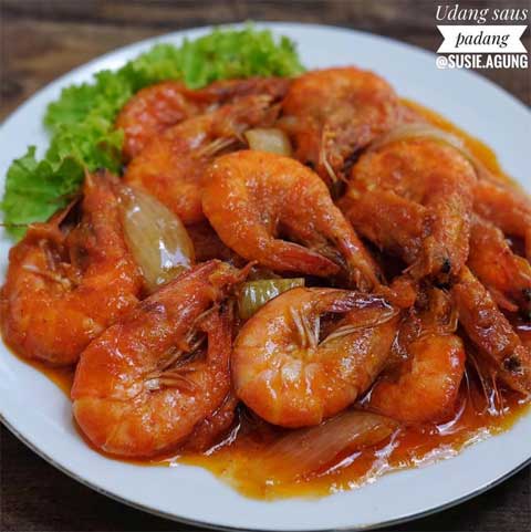 Resep Udang Saus Padang Pedas Manis Menggugah Selera 