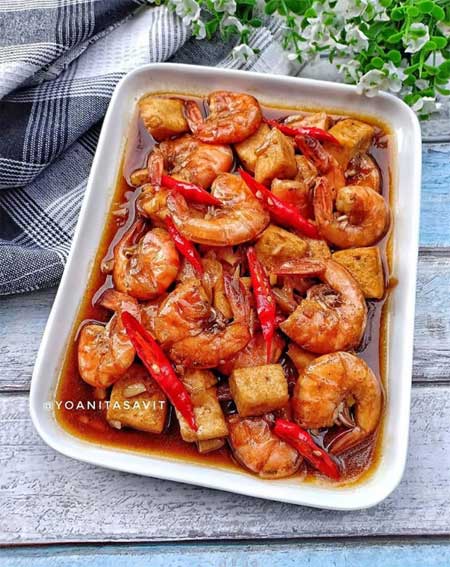 Resep Udang Saus Tiram Enak Lezat dan Praktis 1 resep udang saus tiram