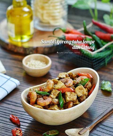 Resep Sambal Goreng Tahu Tempe Masakan Sederhana Enak dan Lezat 2 sambal goreng tahu tempe udang