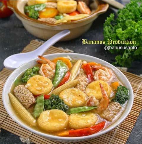 resep sapo tahu seafood