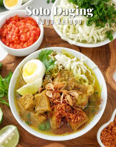 soto daging koya kelapa