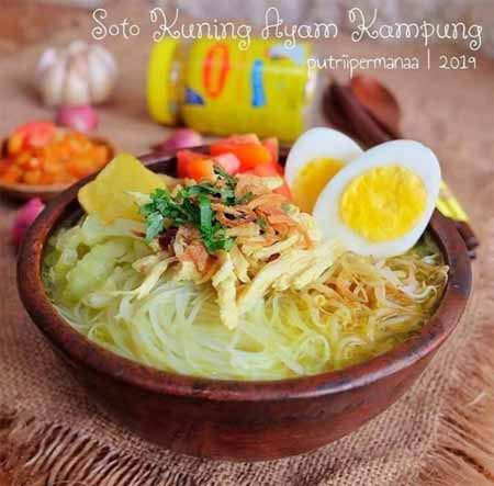 resep soto kuning ayam kampung