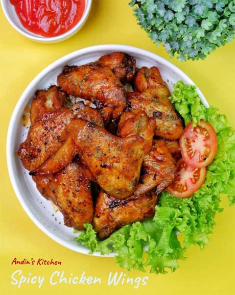 Resep Spicy Chicken Wings Manis Pedas ala Restoran 1 resep spicy chicken wings