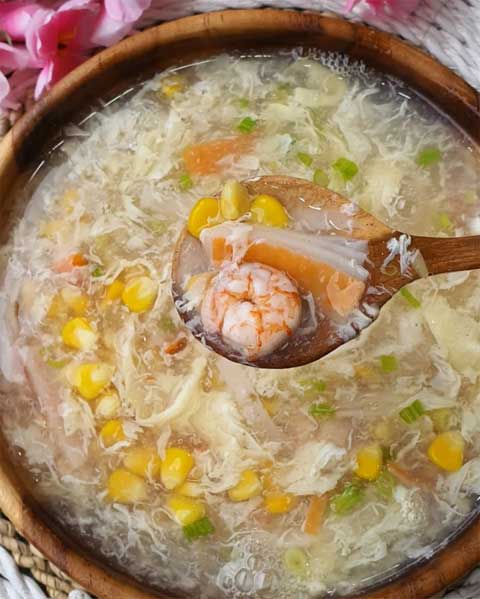 Resep dan Cara Membuat Sup Jagung Praktis Enak dan Gurih 2 sup jagung udang