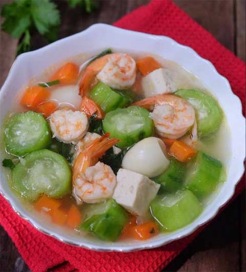 resep sup oyong udang