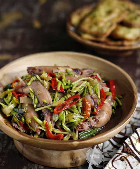 Resep Tumis Bunga Pepaya Cumi Asin Sedap dan Gurih Tanpa Pahit 1 tumis bunga pepaya cumi asin