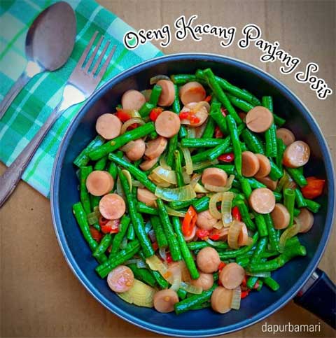 resep tumis kacang panjang sosis