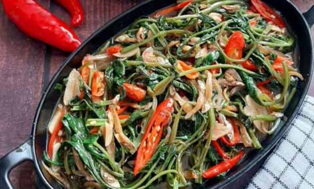 resep tumis kangkung terasi