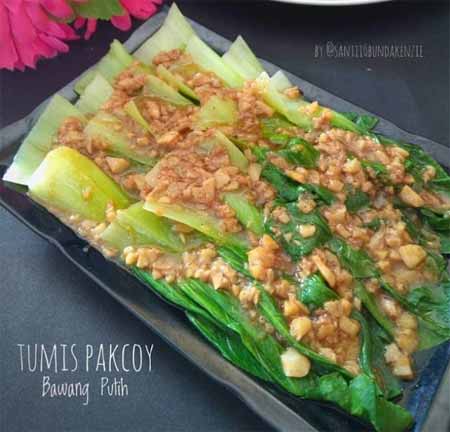 resep tumis pokcoy bawang putih