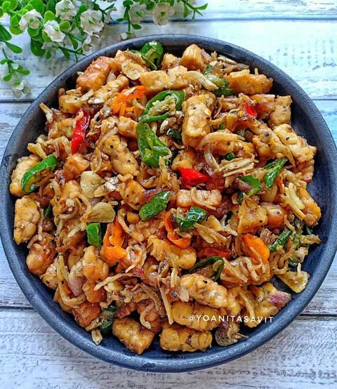 Resep Tumis Tempe Teri Enak Gurih dan Lezat Cepat Cara Membuatnya 1 tumis tempe teri