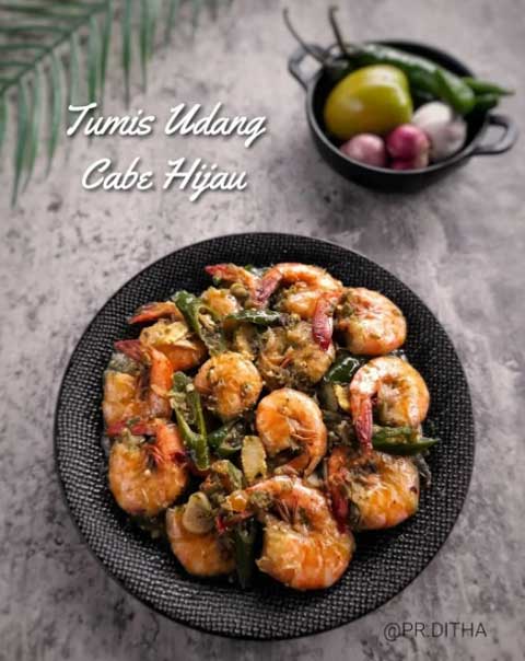 tumis udang cabe ijo