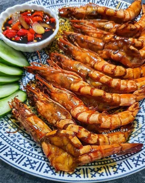 resep udang bakar madu simpel